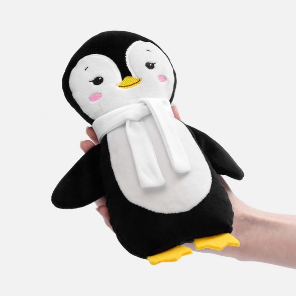Мягкая игрушка Beastie Toys, пингвиненок с белым шарфом 