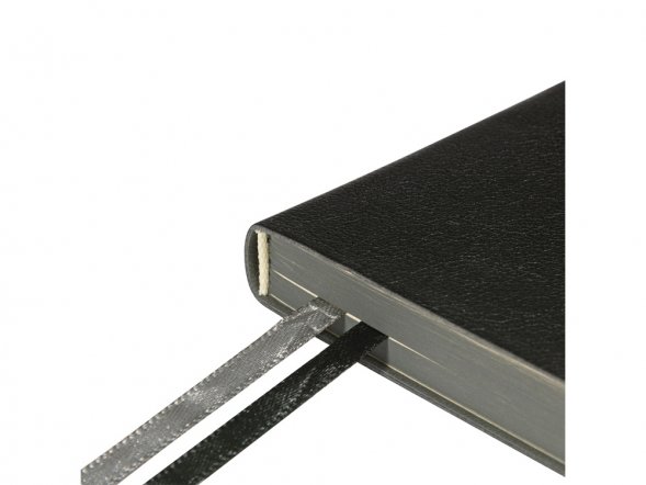 Ежедневник недатированный А5 Boston, черный (серый обрез) 