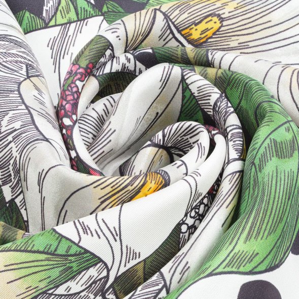 Платок шелковый Delicate, каллы 