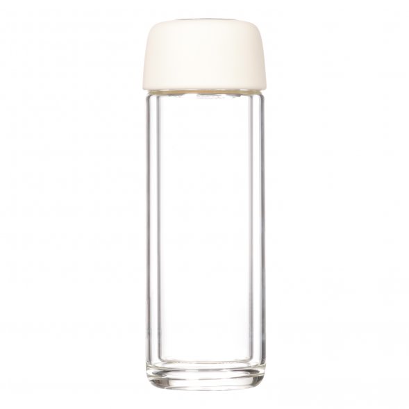 Бутылка стеклянная с двойными стенками Bianca, белая 