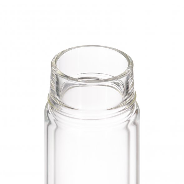 Бутылка стеклянная с двойными стенками Bianca, белая 