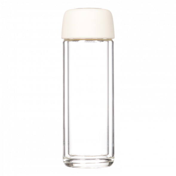 Бутылка стеклянная с двойными стенками Bianca, белая 