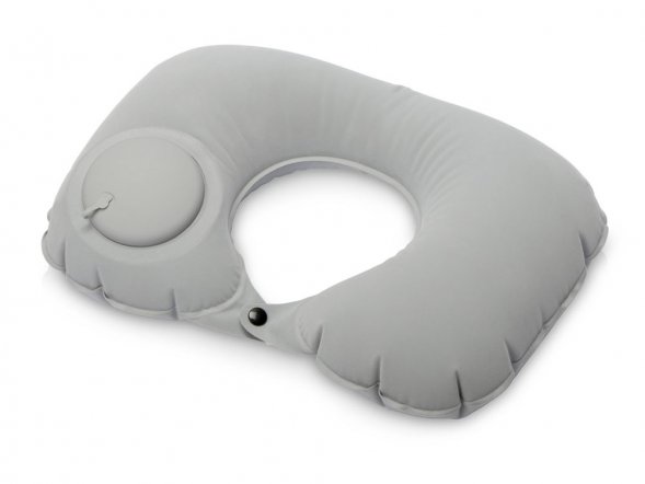 Подушка под шею с помпой Push, серый 