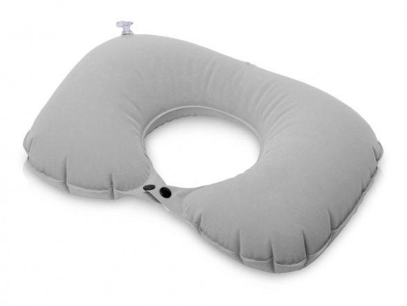 Подушка под шею с помпой Push, серый 