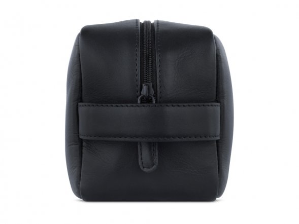 Несессер дорожный BUGATTI Clark, чёрный, воловья кожа/полиэстер, 20х10х13 см, 2,5 л 