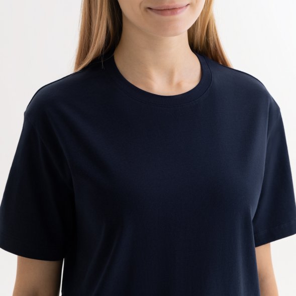 Футболка унисекс KRIS, 100% хлопок, 150 гр., темно-синяя, размер XS 