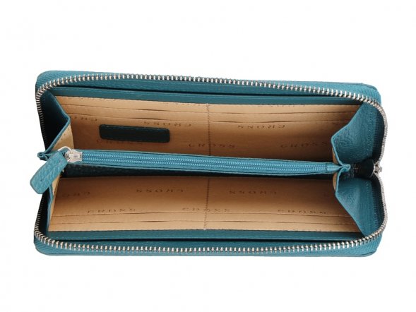 Кошелёк Cross Colors Quetzal, кожа наппа, фактурная, цвет зеленый квезаль 