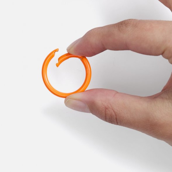 Карабин-кольцо Claus, L, оранжевый неон 
