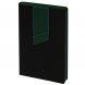 Ежедневник Bookmark, недатированный, черный с зеленым 