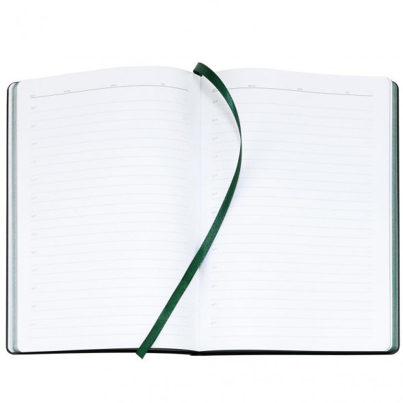 Ежедневник Bookmark, недатированный, черный с зеленым 