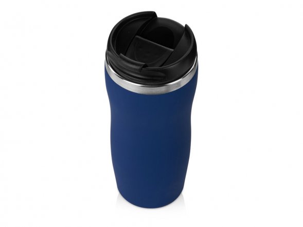 Термокружка Mony Steel 350 мл, soft touch, темно-синий 