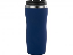 Термокружка Mony Steel 350 мл, soft touch, темно-синий