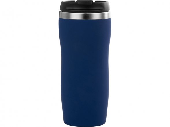 Термокружка Mony Steel 350 мл, soft touch, темно-синий 