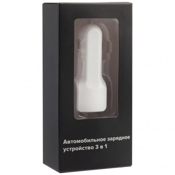Автомобильное зарядное устройство High Ride, белое 