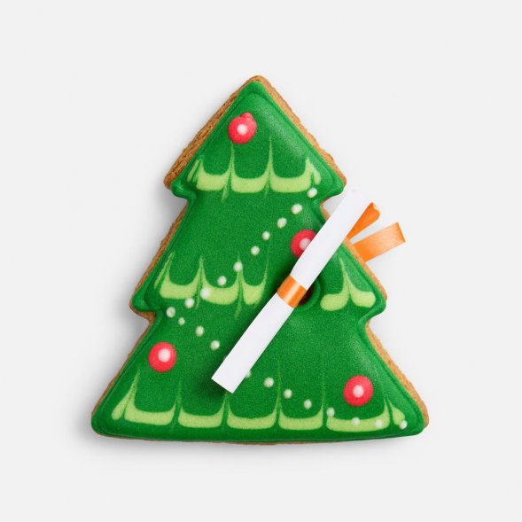 Новогоднее печенье с предсказанием «Елка» 