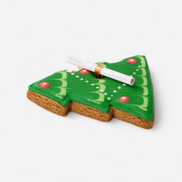 Новогоднее печенье с предсказанием «Елка» 