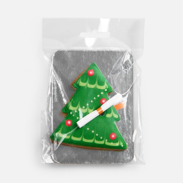 Новогоднее печенье с предсказанием «Елка» 