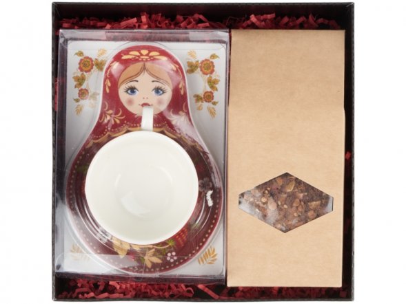 Подарочный набор: чайная пара, чай Глинтвейн, черный 