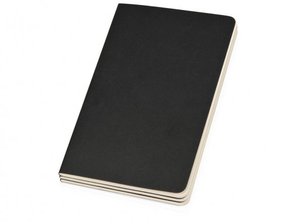 Записная книжка Moleskine Cahier (нелинованный, 3 шт.), Large (13х21см), черный 