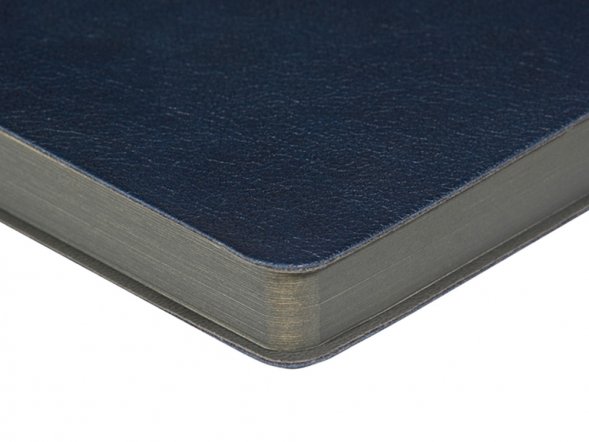Ежедневник недатированный А5 Boston, темно-синий (серый обрез) 