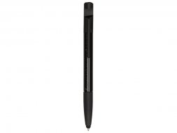 Ручка-стилус металлическая шариковая многофункциональная (6 функций) Multy, черный глянцевый