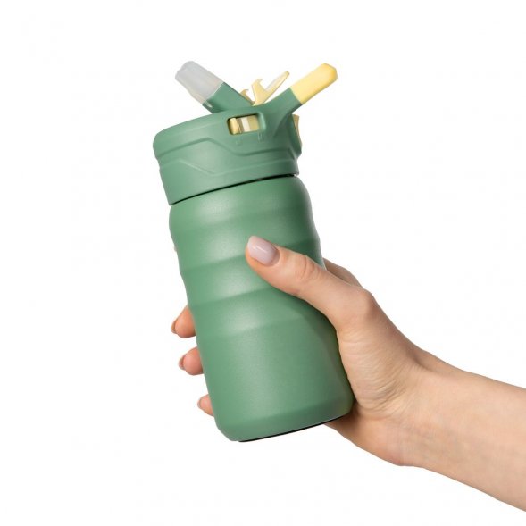 Термобутылка Fujisan 2.0 без логотипа, зеленая 