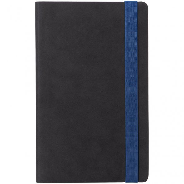 Ежедневник Velours, недатированный, черный с синим 