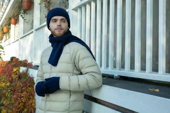 Перчатки Bernard, темно-синие 