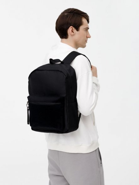 Рюкзак Patch Catcher с карманом из липучки, черный 