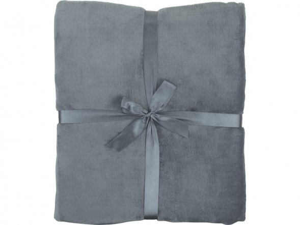 Плед флисовый Natty из переработанного пластика, серый 