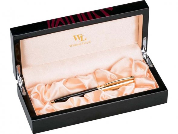 Ручка шариковая William Lloyd, черный/золотистый 