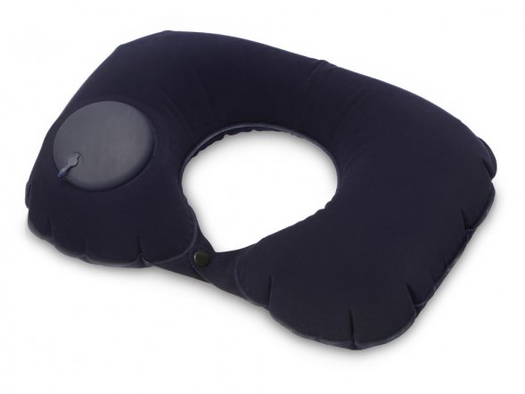 Подушка под шею с помпой Push, синий 