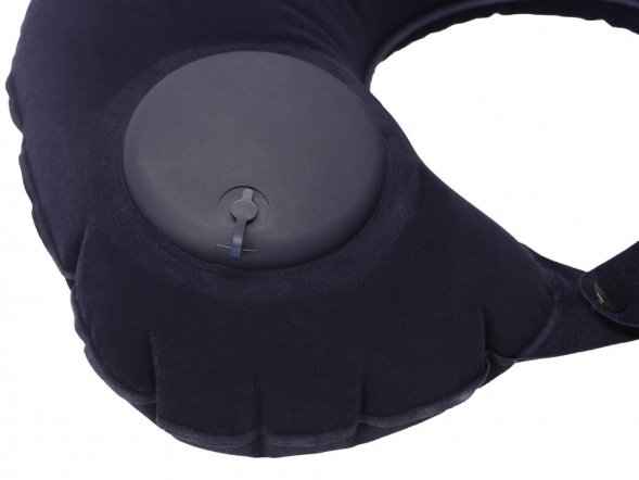 Подушка под шею с помпой Push, синий 