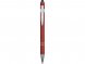 Ручка металлическая soft-touch шариковая со стилусом Sway, красный/серебристый 
