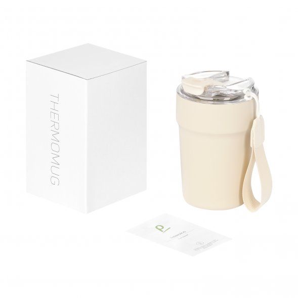 Термокружка вакуумная Monaco, бежевый 