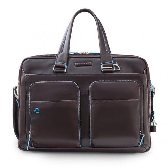 Сумка мужская для ноутбука Piquadro Blue Square, коричневая 