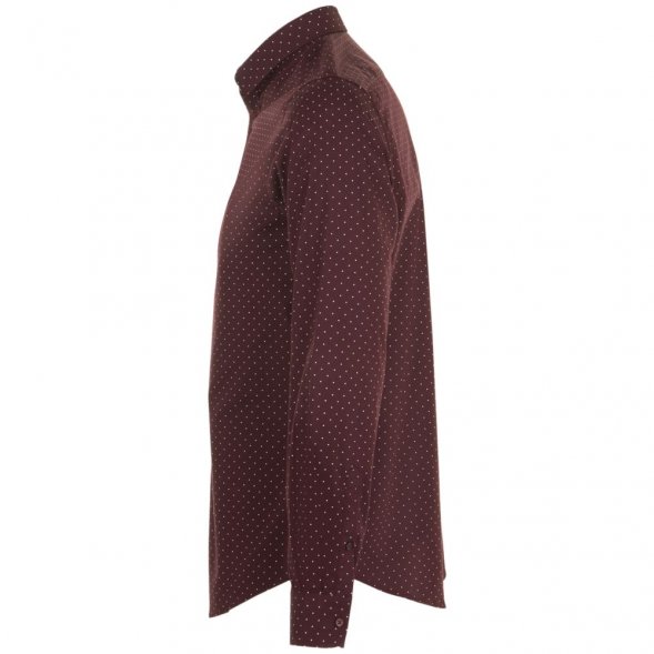 Рубашка мужская Becker Men, бордовая с белым 