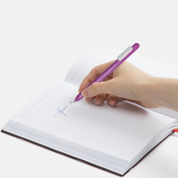 Ручка шариковая Swiper, фиолетовая с белым 