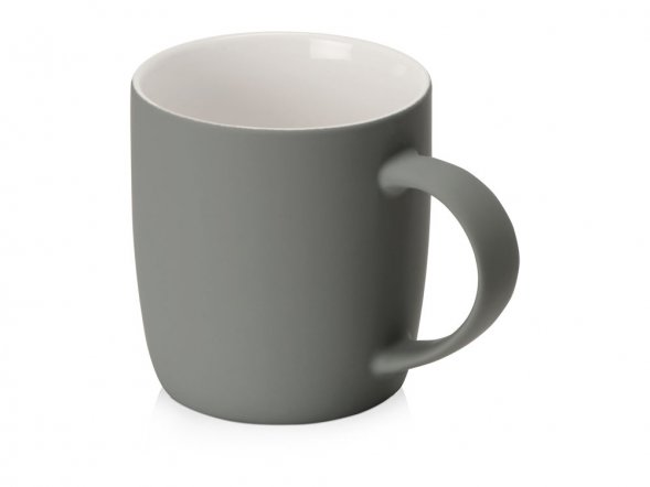 Кружка с покрытием soft-touch Dalgona, серый 