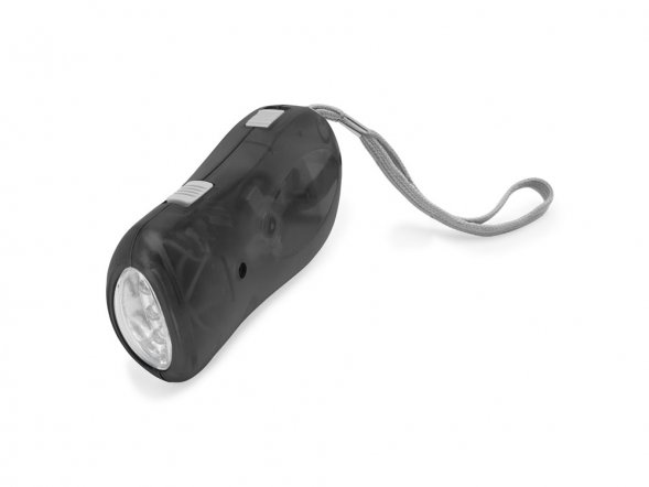 Фонарик BRILL с 3 светодиодами и динамо-зарядкой, черный 