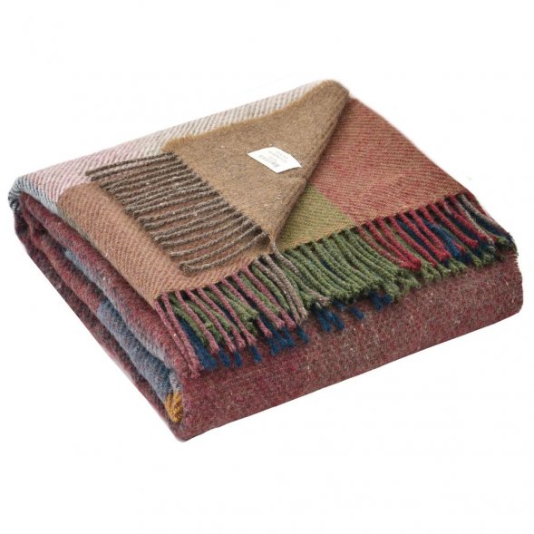 Плед Arequipa, бордовый с бежевым 