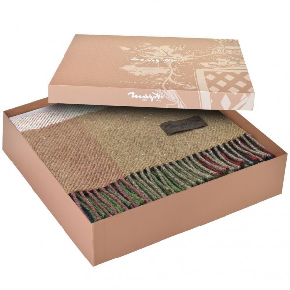 Плед Arequipa, бордовый с бежевым 