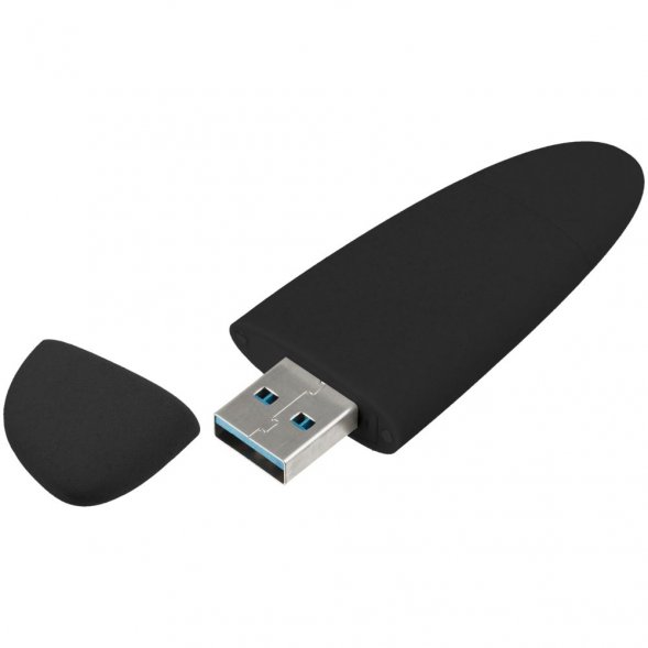 Флешка Pebble Type-C, USB 3.0, черная, 32 Гб 