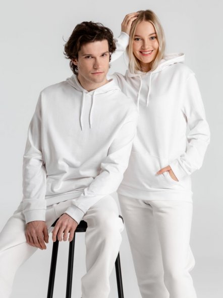 Толстовка с капюшоном унисекс Hoodie, белая 