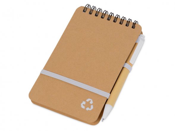 Набор канцелярский с блокнотом и ручкой Masai, белый 