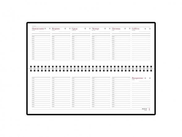 Планинг недатированный Velvet черный 