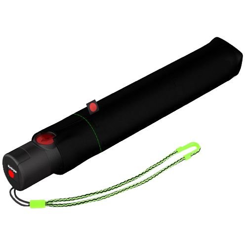 Складной зонт U.200, черный с неоновой петлей 