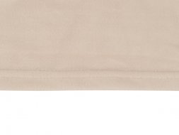 Плед флисовый Natty из переработанного пластика, бежевый с розовой лентой