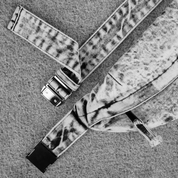 Поясная сумка W6, серая 