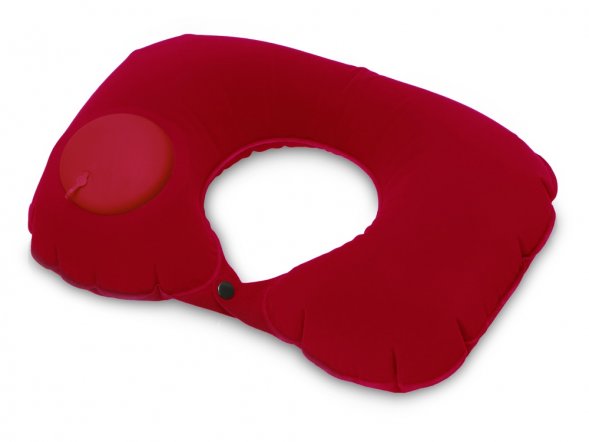 Подушка под шею с помпой Push, красный 
